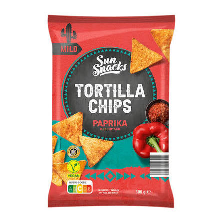 Sun Snacks Tortilla Chips Paprika 300g
